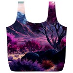 Landscape Landscape Painting Purple Purple Trees Full Print Recycle Bag (XL) Front