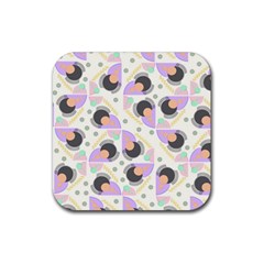 Pattern Pastel Drawing Art Rubber Coaster (square) by Ravend
