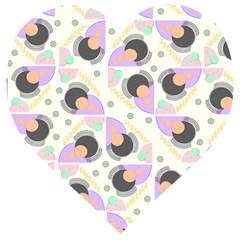 Pattern Pastel Drawing Art Wooden Puzzle Heart by Ravend