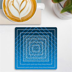 Network Social Abstract Uv Print Square Tile Coaster  by Ravend