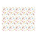 Easter Bunny Pattern Hare Easter Bunny Easter Egg Premium Plush Fleece Blanket (Mini) 35 x27  Blanket Front