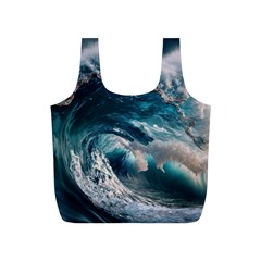 Tsunami Waves Ocean Sea Water Rough Seas 5 Full Print Recycle Bag (s) by Ravend