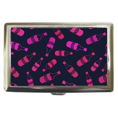 Wine Wine Bottles Background Graphic Cigarette Money Case by Ravend