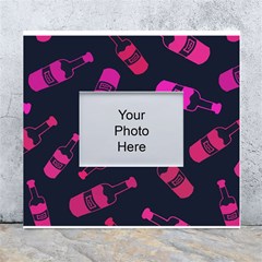 Wine Wine Bottles Background Graphic White Wall Photo Frame 5  X 7  by Ravend