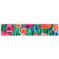 Blossom-filled Watercolor Flowers Small Premium Plush Fleece Scarf by GardenOfOphir