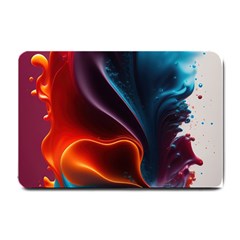 Ai Generated Swirl Splash Blaze Design Art Small Doormat by Ravend