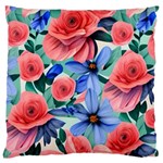 Classy Watercolor Flowers Large Cushion Case (One Side) Front
