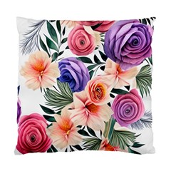 Country-chic Watercolor Flowers Standard Cushion Case (two Sides) by GardenOfOphir