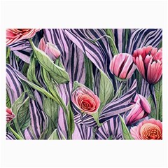 Charming Watercolor Flowers Large Glasses Cloth by GardenOfOphir