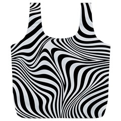 Pattern Geometric Lines Shapes Design Art Full Print Recycle Bag (xl) by Ravend