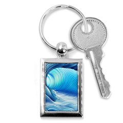 Nature s Beauty; Ocean Waves Key Chain (rectangle) by GardenOfOphir