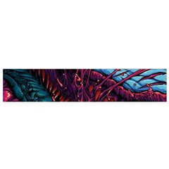 Floral Digital Art Tongue Out Small Premium Plush Fleece Scarf by Jancukart