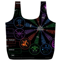 Zodiac Geek Full Print Recycle Bag (xxl) by Jancukart