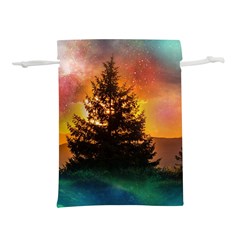 Tree Nature Landscape Fantasy Lightweight Drawstring Pouch (l) by Ravend