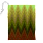 Zig Zag Chevron Classic Pattern Drawstring Pouch (5XL) Back
