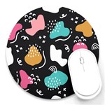 Art Patterns Design Wallpaper Background Print Round Mousepad Front