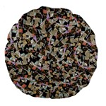 Mystic Geometry Abstract Print Large 18  Premium Round Cushions Front