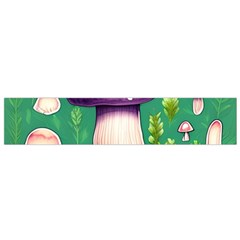 Forest Mushroom Garden Path Small Premium Plush Fleece Scarf by GardenOfOphir