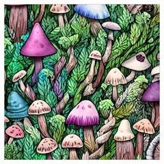 Mushrooms In The Woods Lightweight Scarf  by GardenOfOphir
