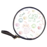 Cats And Food Doodle Seamless Pattern Classic 20-CD Wallets Front