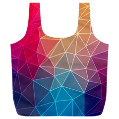 Multicolored Geometric Origami Idea Pattern Full Print Recycle Bag (xxl) by Jancukart
