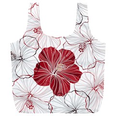 Red Hibiscus Flowers Art Full Print Recycle Bag (xxl) by Jancukart