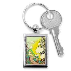Doodle Wallpaper Artistic Surreal Key Chain (rectangle) by Jancukart