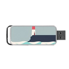 Lighthouse Ocean Nautical Sea Minimal Minimalist Portable Usb Flash (one Side) by Pakemis