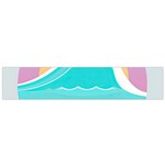 Tsunami Tidal Wave Wave Minimalist Ocean Sea Small Premium Plush Fleece Scarf Front