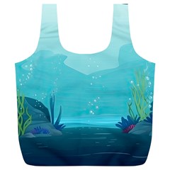 Intro Youtube Background Wallpaper Aquatic Water 2 Full Print Recycle Bag (xl) by Pakemis