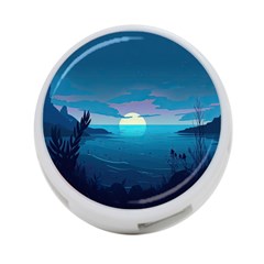 Ai Generated Ocean Sea Water Anime Nautical 2 4-port Usb Hub (two Sides) by Pakemis
