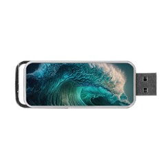 Tsunami Waves Ocean Sea Water Rough Seas Portable Usb Flash (one Side) by Pakemis