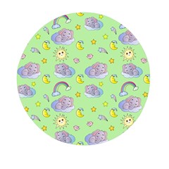 Elephant Sleeping Elephants Background Mini Round Pill Box (pack Of 3) by Wegoenart