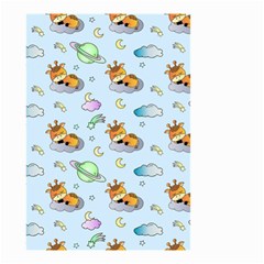 Pattern Giraffe Animal Seamless Scrapbooking Blue Small Garden Flag (two Sides) by Wegoenart