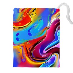 Abstract Fluid Art Drawstring Pouch (5xl) by GardenOfOphir