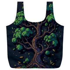 Tree Nature Cartoon Drawing Comic Full Print Recycle Bag (xxl) by Jancukart