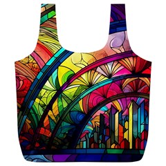 Stained Glass Window Full Print Recycle Bag (xl) by Jancukart