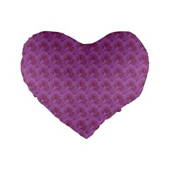 Violet Flowers Standard 16  Premium Heart Shape Cushions by Sparkle
