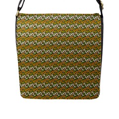 Pattern Flap Closure Messenger Bag (l) by Sparkle