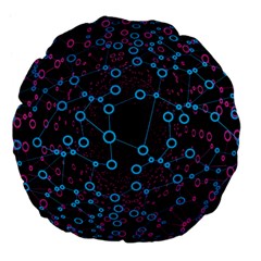 Artificial Intelligence Network Large 18  Premium Flano Round Cushions by Semog4
