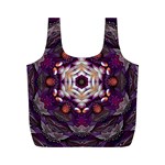 Rosette Kaleidoscope Mosaic Abstract Background Art Full Print Recycle Bag (M) Back