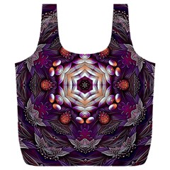 Rosette Kaleidoscope Mosaic Abstract Background Art Full Print Recycle Bag (xxl) by Jancukart
