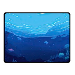 Ai Generated Ocean Sea Fish Underwater Water Fleece Blanket (small) by Ravend