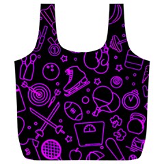 Telegram Pattern Art Patterns Full Print Recycle Bag (xxl) by Jancukart