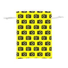 Modern Chic Vector Camera Illustration Pattern Lightweight Drawstring Pouch (m) by GardenOfOphir