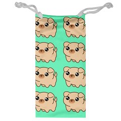 Puppy Pattern Dog Pet Jewelry Bag by Jancukart