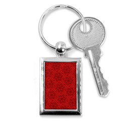 Floral Pattern Background Flowers Key Chain (rectangle) by Jancukart