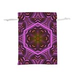 Rosette Mosaic Kaleidoscope Abstract Background Lightweight Drawstring Pouch (M) Back