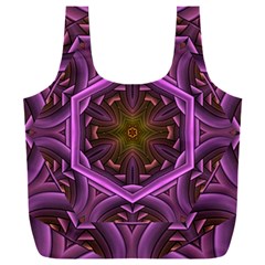 Rosette Mosaic Kaleidoscope Abstract Background Full Print Recycle Bag (xxl) by Jancukart
