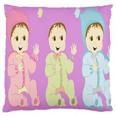 Happy 02 Large Cushion Case (two Sides) by nateshop
